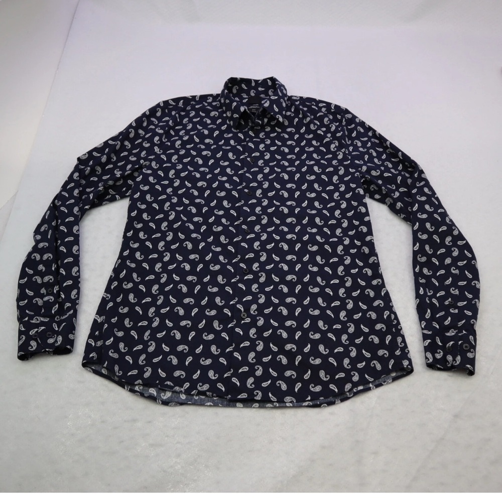 Men's Navy Paisley Shirt